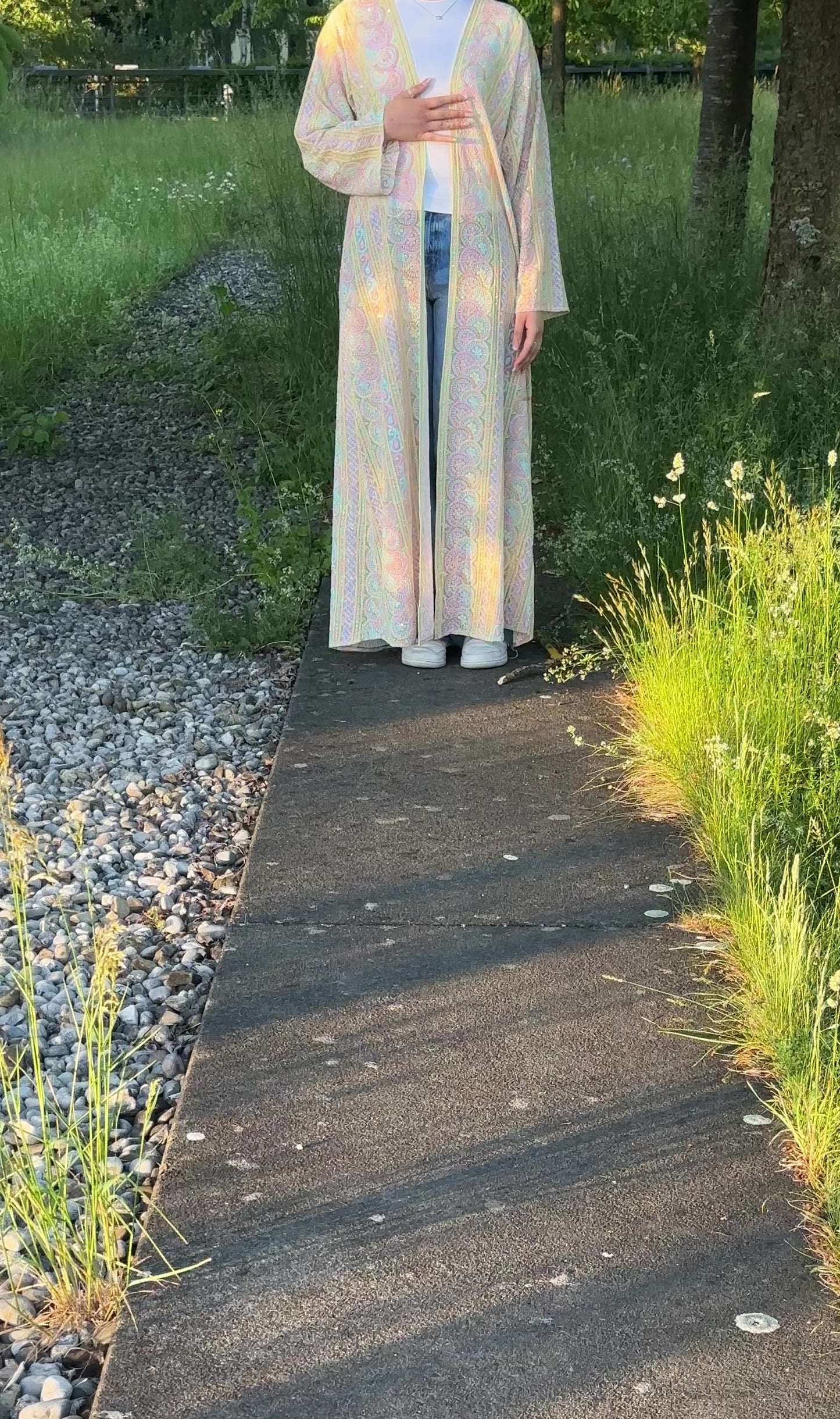 Pastel Noor Abaya Butter Glow