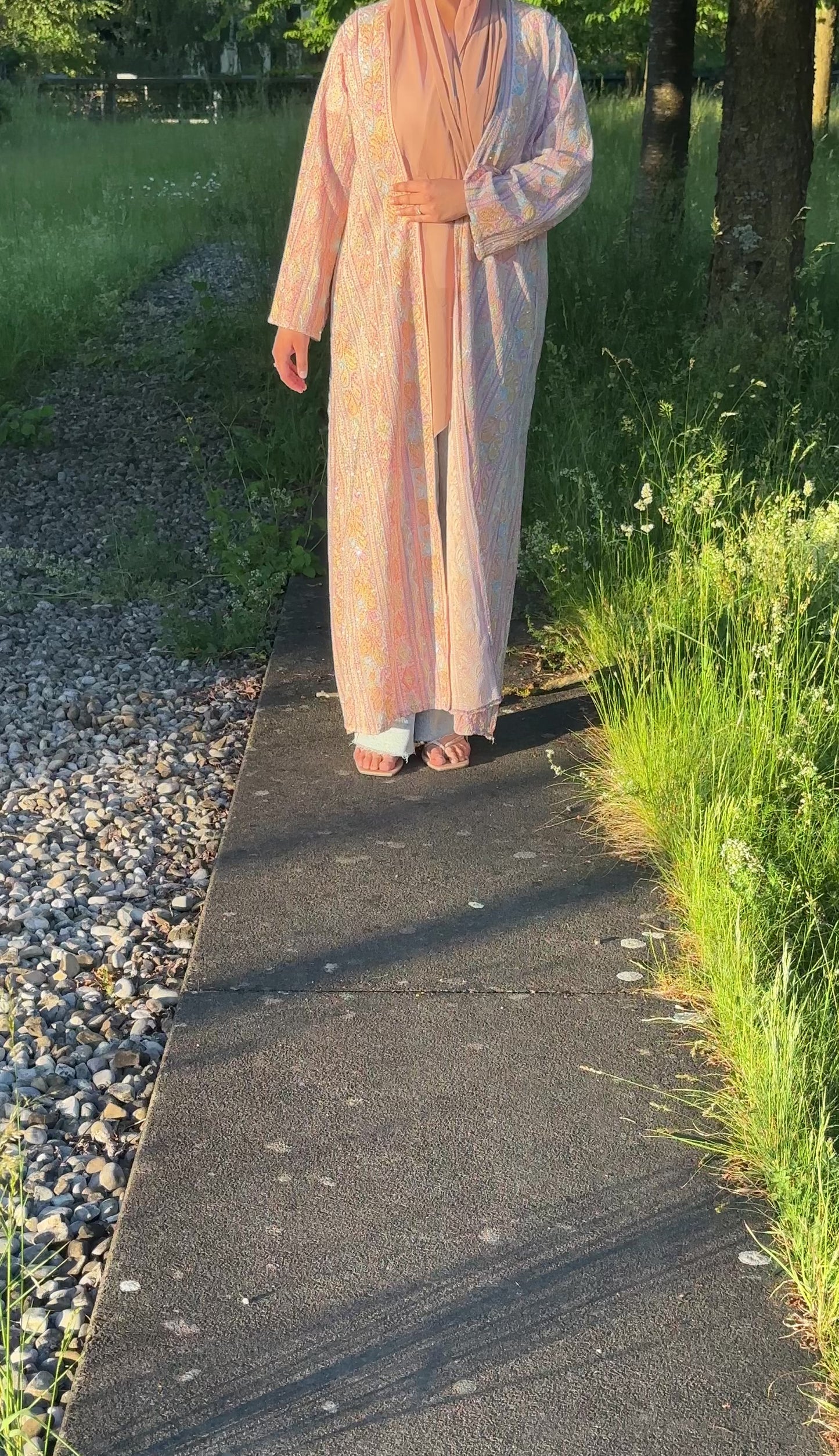 Pastel Noor Abaya Rose Glow